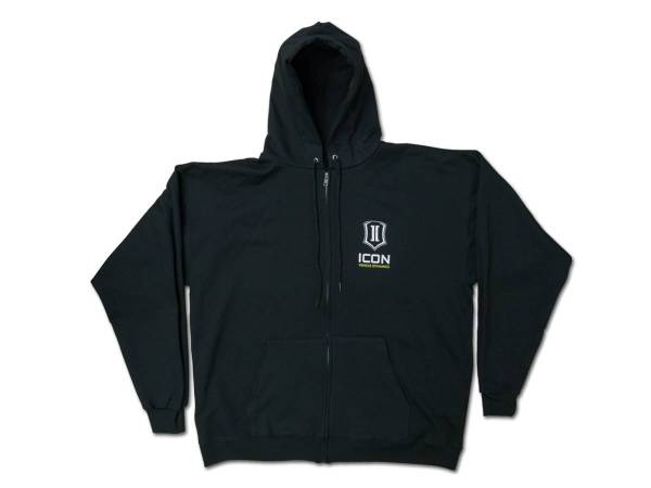 ICON Vehicle Dynamics - ICON Vehicle Dynamics ICON STANDARD HOODY BLACK - LARGE ICON-HOODY-STD-BLK-L