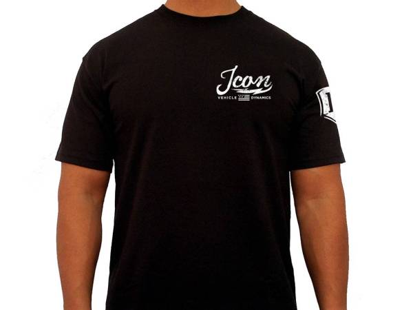 ICON Vehicle Dynamics - ICON Vehicle Dynamics ICON VINTAGE TEE BLACK - LARGE ICON-TEE-VIN-BLK-L