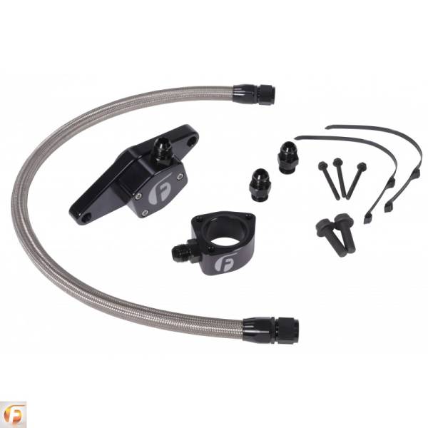 Fleece Performance - Cummins Coolant Bypass Kit VP 98.5-02 with Stainless Steel Braided Line Fleece Performance