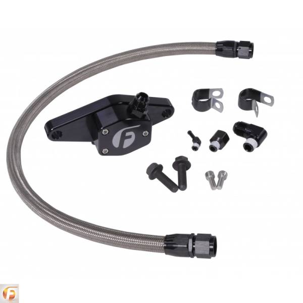 Fleece Performance - Cummins Coolant Bypass Kit 12V 94-98 with Stainless Steel Braided Line Fleece Performance