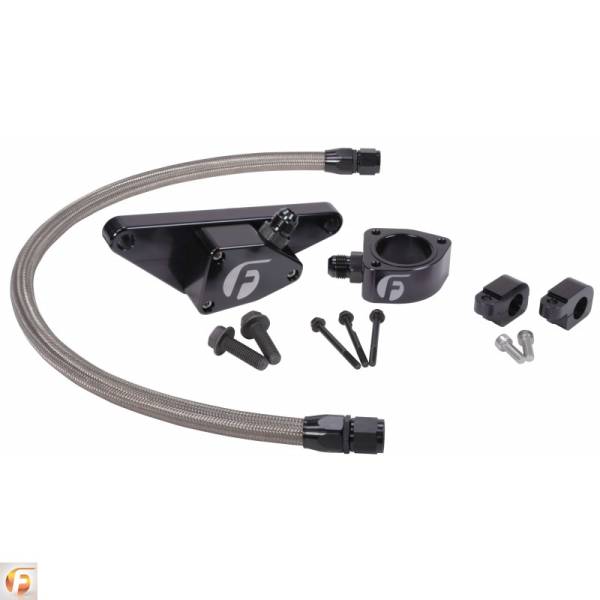 Fleece Performance - Cummins Coolant Bypass Kit 03-07 Manual Transmission w/ Stainless Steel Braided Line Fleece Performance