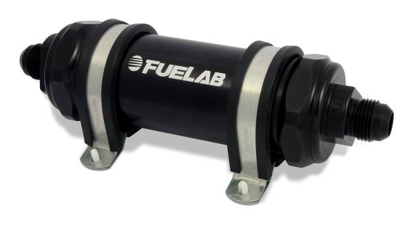 Fuelab - Fuelab In-Line Fuel Filter, Long with Integrated Check Valve 85801-1