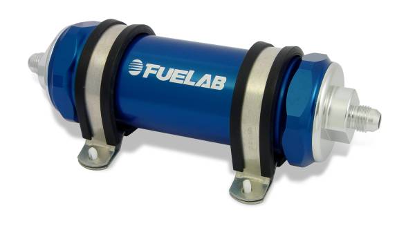 Fuelab - Fuelab In-Line Fuel Filter, Long with Integrated Check Valve 85801-3