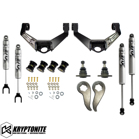 Kryptonite Products - KRYPTONITE STAGE 3 LEVELING KIT WITH FOX SHOCKS 2020-2021