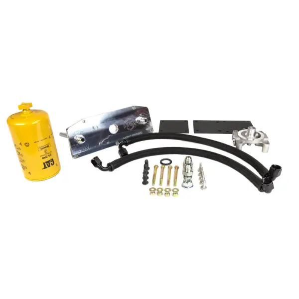 H&S Motorsports - H&S 2023-2024 Ford 6.7L Power Stroke Lower Fuel Filter Upgrade Kit Short Bed Kit