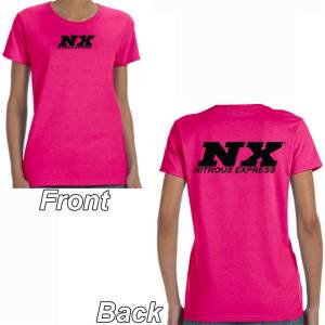 Nitrous Express Pink T-Shirt with Black NX Logo Front and Back; XXXL 16535