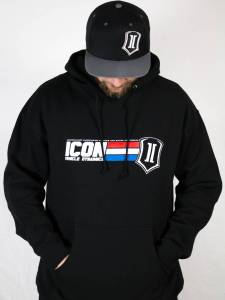 ICON Vehicle Dynamics - ICON Vehicle Dynamics ICON GI HOODY BLACK - MEDIUM ICON-HOODY-GI-BLK-M - Image 1