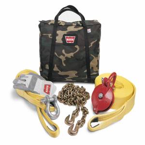 Warn With Snatch Block Tree Protector 3/4 Inch Shackle Strap Chain Gloves Gear Bag 29460