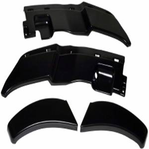 Warn Skirting Kit; Powder Coated; Black 70490