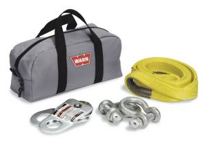 Warn With Two Shackles; Snatch Block; Load Strap and Gear Bag; Gray 70792